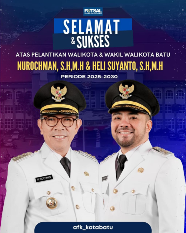 Iklan Ucapan Pelantikan Wali Kota Batu dan Wakil Wali Kota Batu