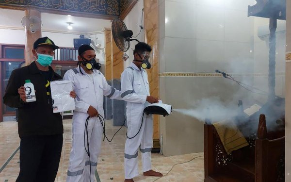 LaNyalla Academia Lakukan Penyemprotan Desinfektan, Cegah Covid-19