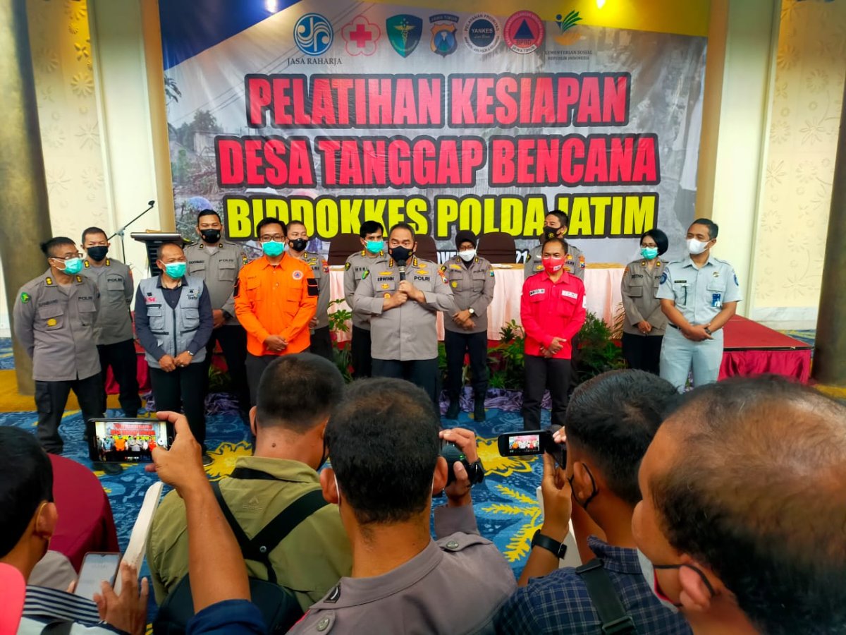 Biddokkes Polda Jatim, Gelar Pelatihan Desa Tanggap Bencana