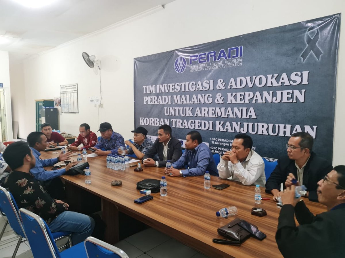 Tim Investigasi Advokasi Peradi Malang dan Kepanjen Gelar Konferensi Pers, untuk Aremania Korban Tragedi Kanjuruhan