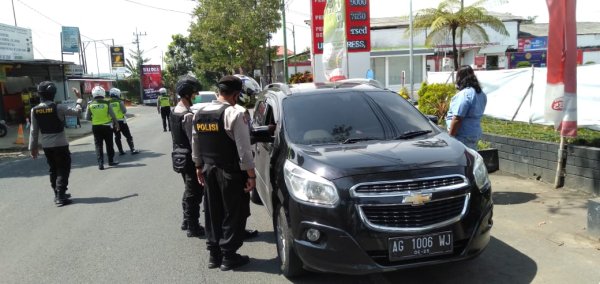 Cegah Pemudik, Sat Samapta Polres Batu Gelar Operasi Gabungan