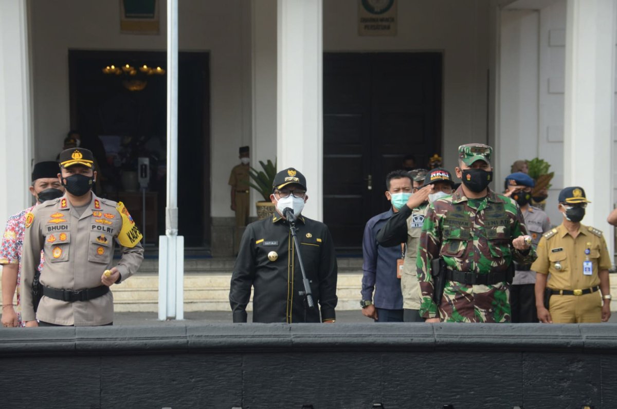 Kapolresta Malang Kota, Ikuti Apel Gelar Pasukan Kesiapan Penanganan Bencana Alam