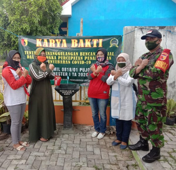 Antisipasi Covid-19, Delapan Unit Wastafel Dipasang Koramil Pujon